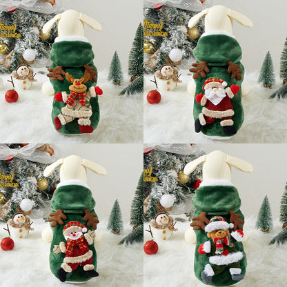 Pet Christmas Costumes Flannel Material Suitable For Small Cats And Dogs