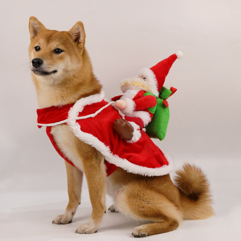 pet santa claus outfit