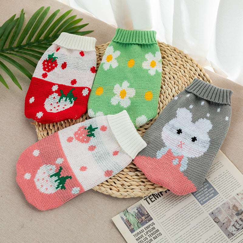 Autumn and Winter Cat and Dog Clothing – Knitted Sweaters