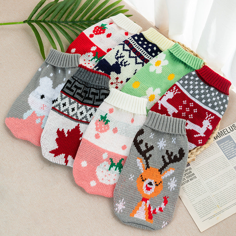Autumn and Winter Cat and Dog Clothing – Knitted Sweaters