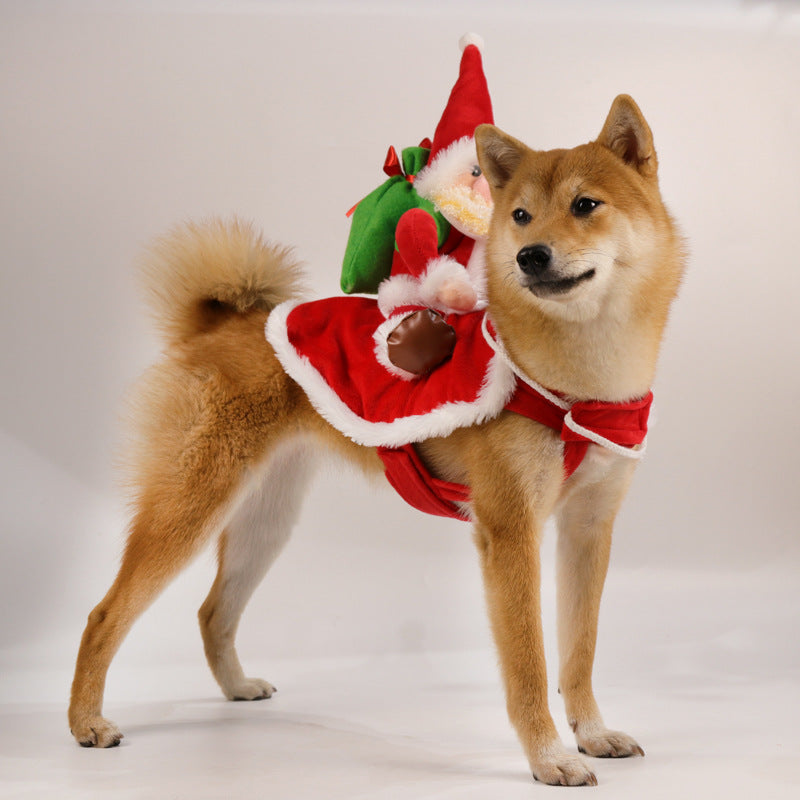 pet santa claus outfit